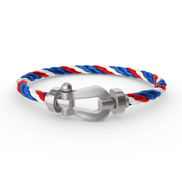 FORCE Large Horseshoe Bracelet - Clarity & Power Anchor - White Gold