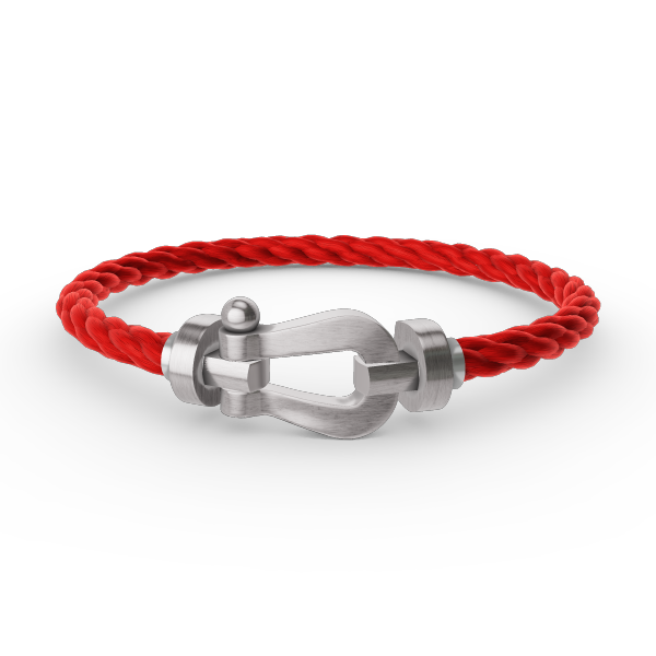 FORCE Großes Hufeisenarmband - Weißgold