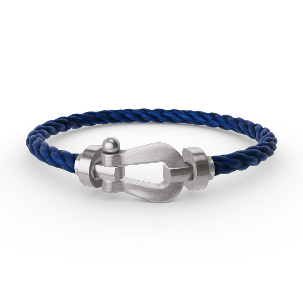 FORCE Large Horseshoe Bracelet - Clarity & Power Anchor - White Gold