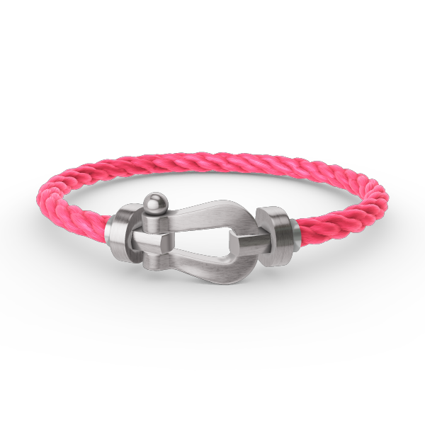 FORCE Large Horseshoe Bracelet - Clarity & Power Anchor - White Gold