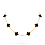Klassisches Glücksklee-Halskette mit 10 Motiven aus der Goldkollektion