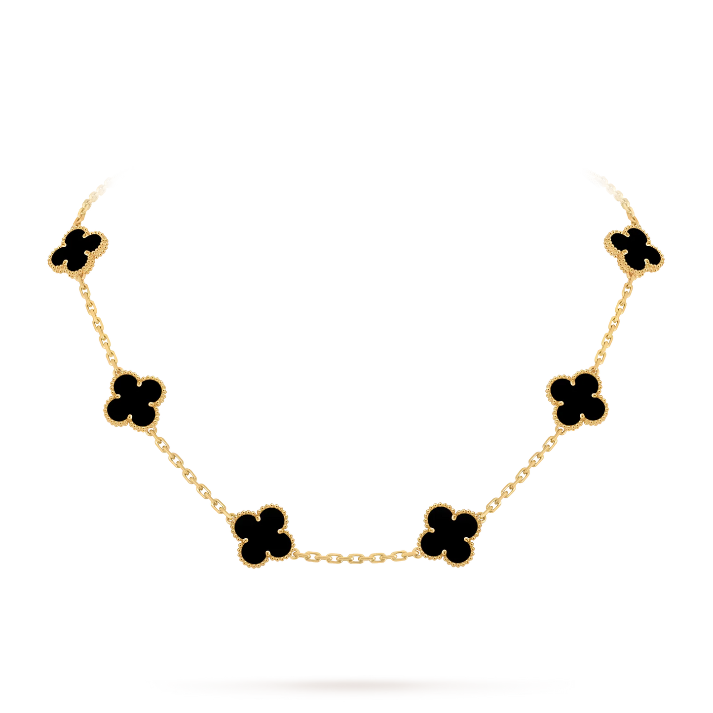 Klassisches Glücksklee-Halskette mit 10 Motiven aus der Goldkollektion